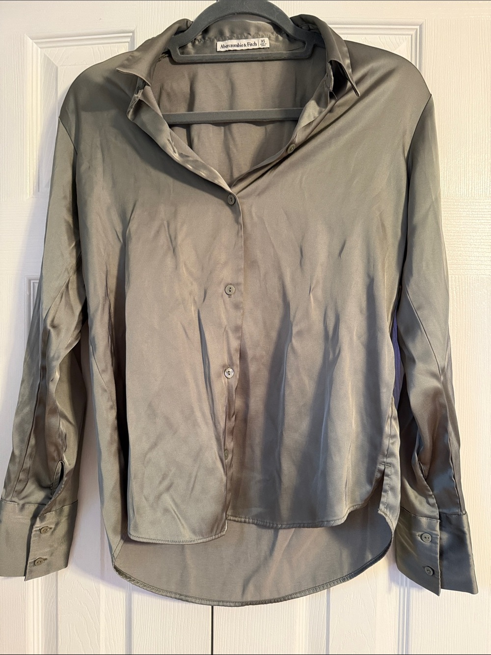 Abercrombie & Fitch Satin Button-Up Shirt